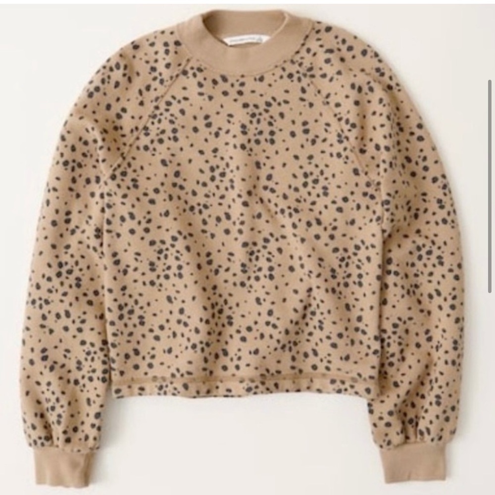 Abercrombie & Fitch Mini Mockneck Brown Spotted Sweater Size Medium - Picture 4 of 9